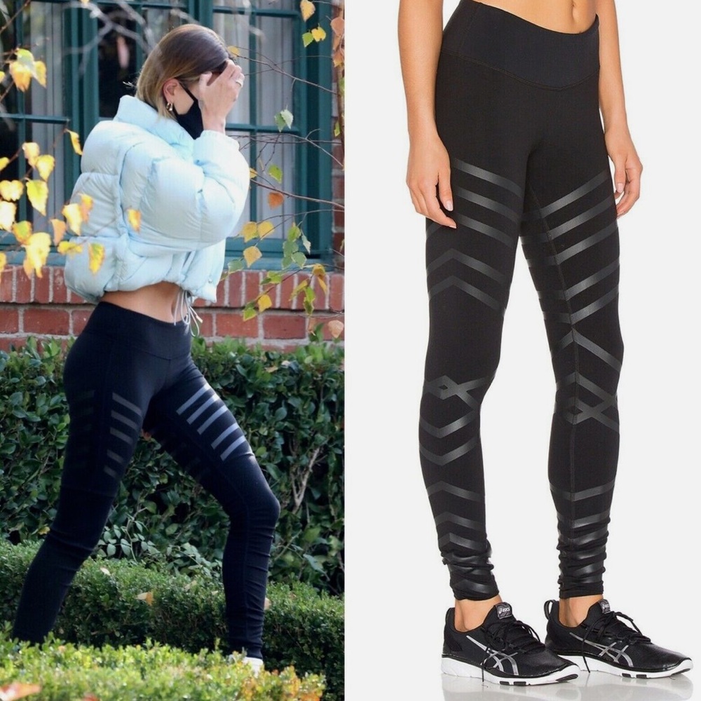 Alo Yoga Lineal Diagonal stripe airbrush legging